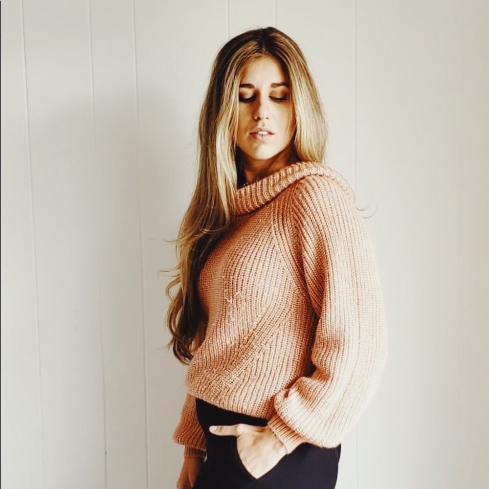 Cowl Neck Knit Sweater
